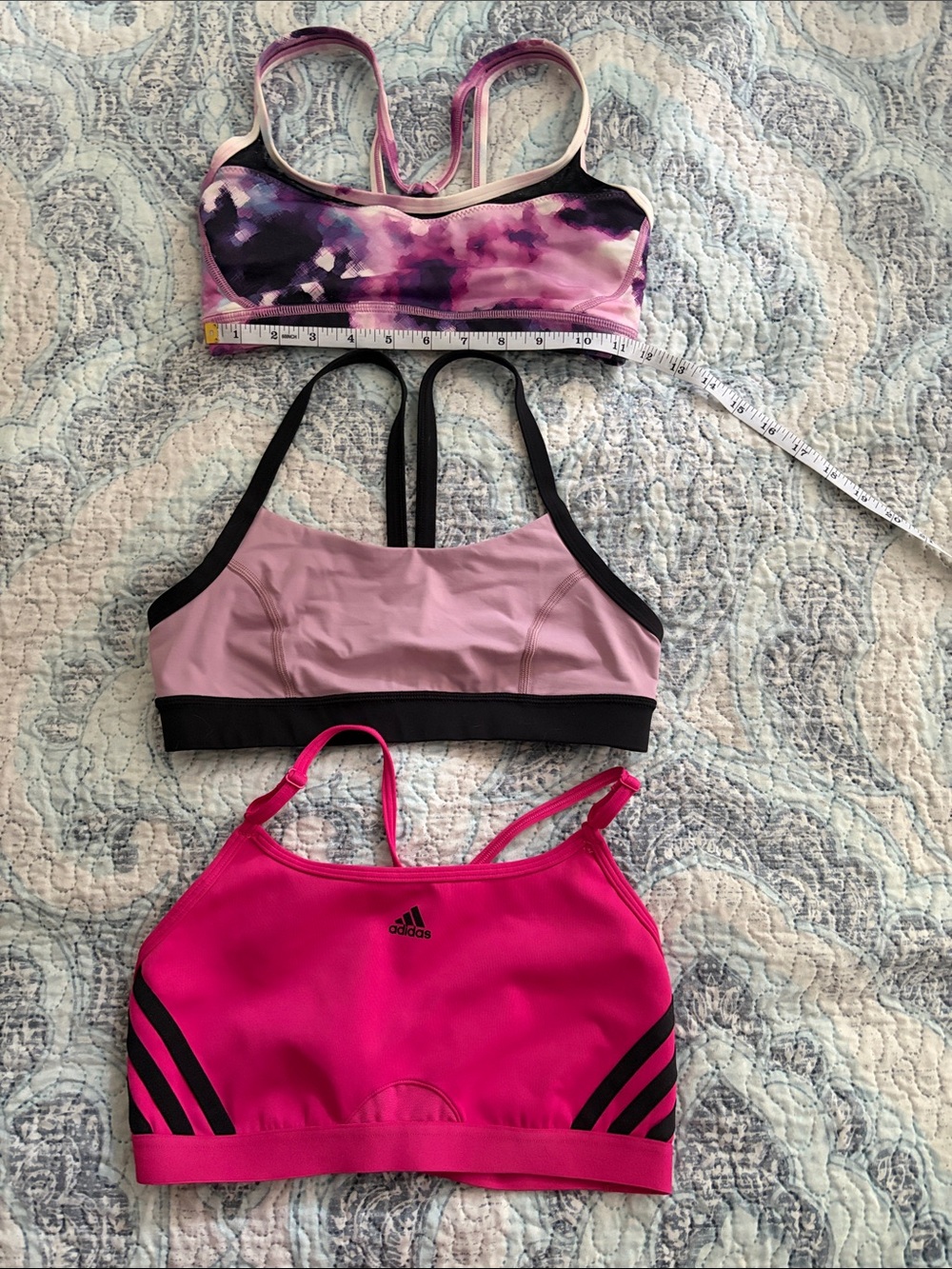 Set of 2 Lululemon and 1 Adidas Women’s sports bra